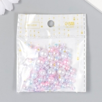 Бусины для творчества пластик "Круглые. Градиент. Русалка сирень" d=3-8 мм, набор 10 гр Бусины для творчества пластик "Круглые. Градиент. Русалка сирень" d=3-8 мм, набор 10 гр