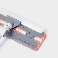 Оконная швабра с креплением на зажимах 28х8 см, длина 103-145 см, 2 насадки, 45+180 поворот   107959