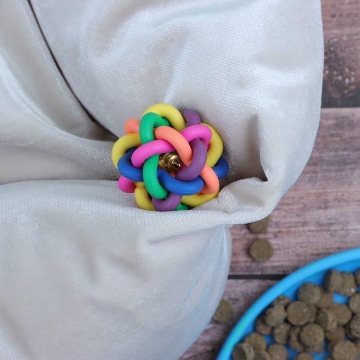 Игрушка резиновая Игрушка резиновая "Молекула" с бубенчиком, 4 см, микс цветов