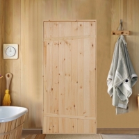 Дверной блок для бани, 170&times;80см, из сосны, на клиньях, массив