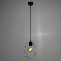 Светильник ЭкономСвет "Компакт" 1x40Вт E27 черный 18х18х25-84 см.