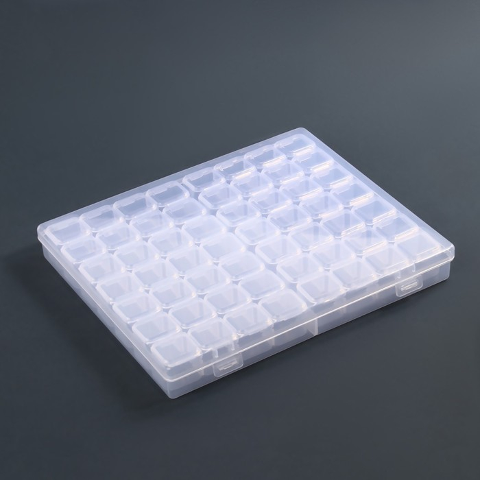 Органайзер для декора, 14 блоков, 4 ячейки, 21 &times; 17,5 &times; 2,7 см, цвет прозрачный