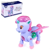 Пони &laquo;Единорожка&raquo;, ходит, свет, звук, работает от батареек, МИКС