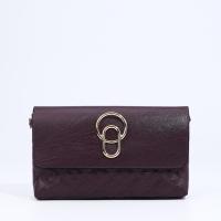 Сумка-клатч на магните, длинный ремень, цвет фиолетовый Сумка-клатч на магните, длинный ремень, цвет фиолетовый