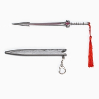 Сувенирное оружие подвесное мини "Меч в стиле Геншин", брелок, 20 см, серебристый Сувенирное оружие подвесное мини "Меч в стиле Геншин", брелок, 20 см, серебристый