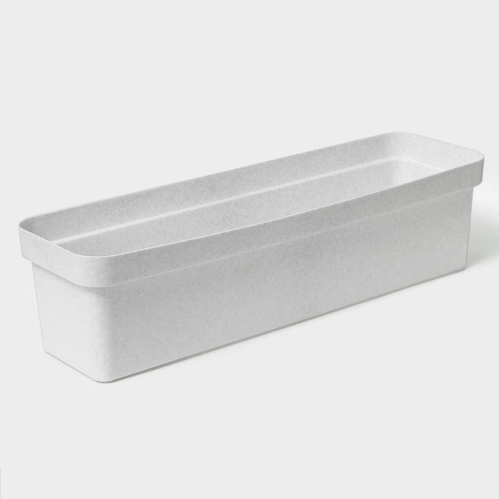 Ящик балконный для цветов «Эко», 12 л, 60 см, цвет светлый гранит Ящик балконный для цветов «Эко», 12 л, 60 см, цвет светлый гранит