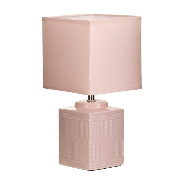 Настольная лампа Митчелл E14 40Вт розовый 14х14х29 см RISALUX