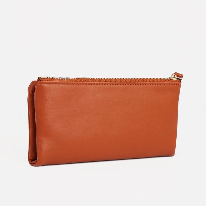 Кошелёк женский на кнопке, цвет рыжий Кошелёк женский на кнопке, цвет рыжий