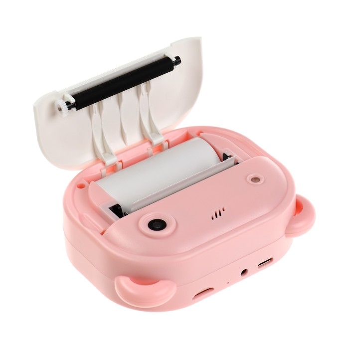 Мини-принтер с камерой LPR-21, Туре-С, лента, ремешок, розовый Мини-принтер с камерой LPR-21, Туре-С, лента, ремешок, розовый