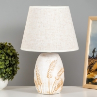 Настольная лампа Шервуд E14 40Вт бело-золотой 24х24х36 см RISALUX