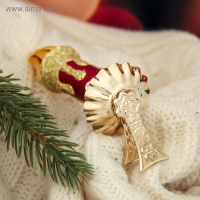 Ёлочная игрушка "Свеча" h-8,7 см, микс Ёлочная игрушка "Свеча" h-8,7 см, микс