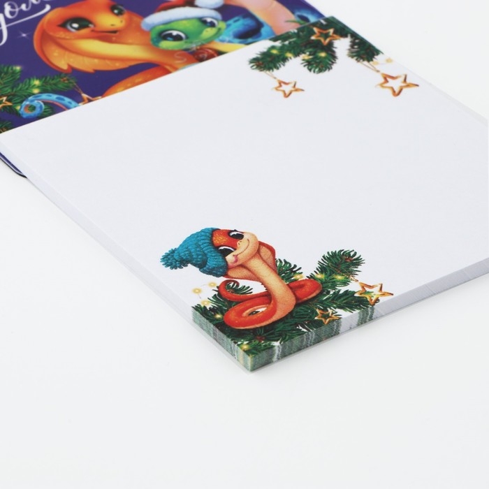 Магнит новогодний с блоком для записей &laquo;Новый год: Счастья в дом&laquo;Новый год: , 8 х 14 см