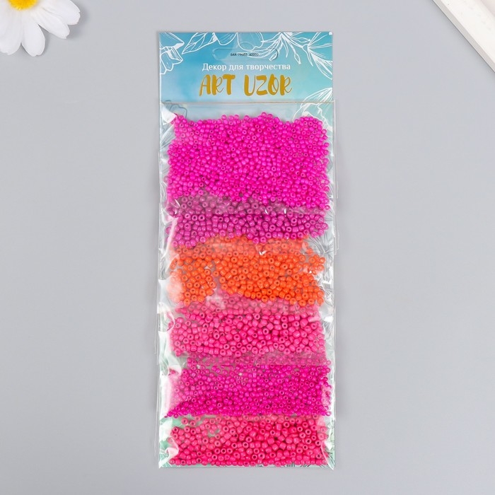 Бисер круглый Бисер круглый "От розового до красного" 6 цветов х 10 грамм