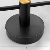 Бра "Антрес" LED 46Вт 3000-6000К черно-золотой 19х18х40 см