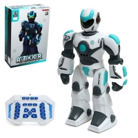Робот &laquo;Атакер&raquo;, радиоуправление, голосовое управление, свет, звук, с аккумулятором