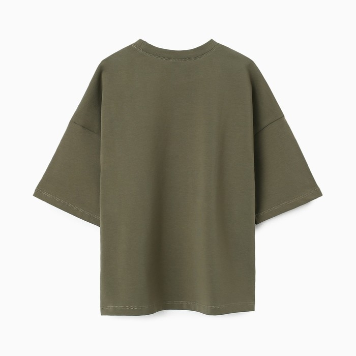 Футболка детская MINAKU цвет хаки, рост 104