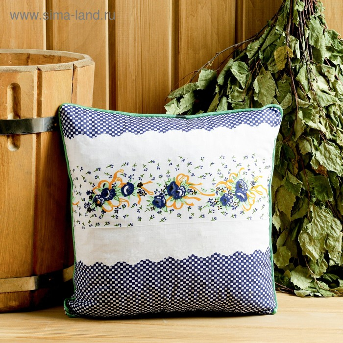 Подушка из кавказских трав на основе листьев дуба и эвкалипта, МИКС, 27&times;27 см