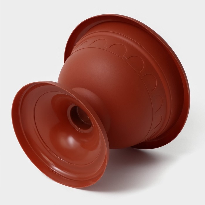 Кашпо уличное на ножке низкий &laquo;Колывань&raquo;, 5,3 л, цвет терракотовый