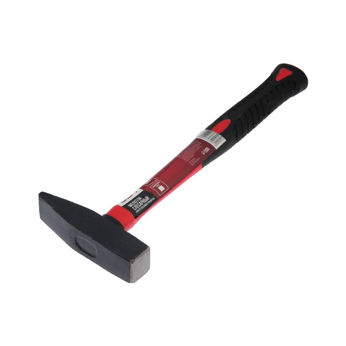 Молоток слесарный ЛОМ, квадратный боек, фиберглассовая обрезиненная рукоятка, 600 г Молоток слесарный ЛОМ, квадратный боек, фиберглассовая обрезиненная рукоятка, 600 г