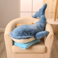 Мягкая игрушка &laquo;Кит&raquo;, 90 см, с пледом, рот на молнии