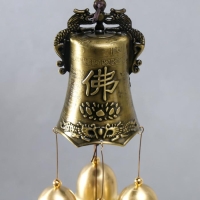 Музыка ветра металл "Большой колокол" 4 колокольчика 60 см Музыка ветра металл "Большой колокол" 4 колокольчика 60 см