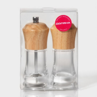 Набор мельниц для специй Доляна, 2 предмета, 10&times;5&times;13 см