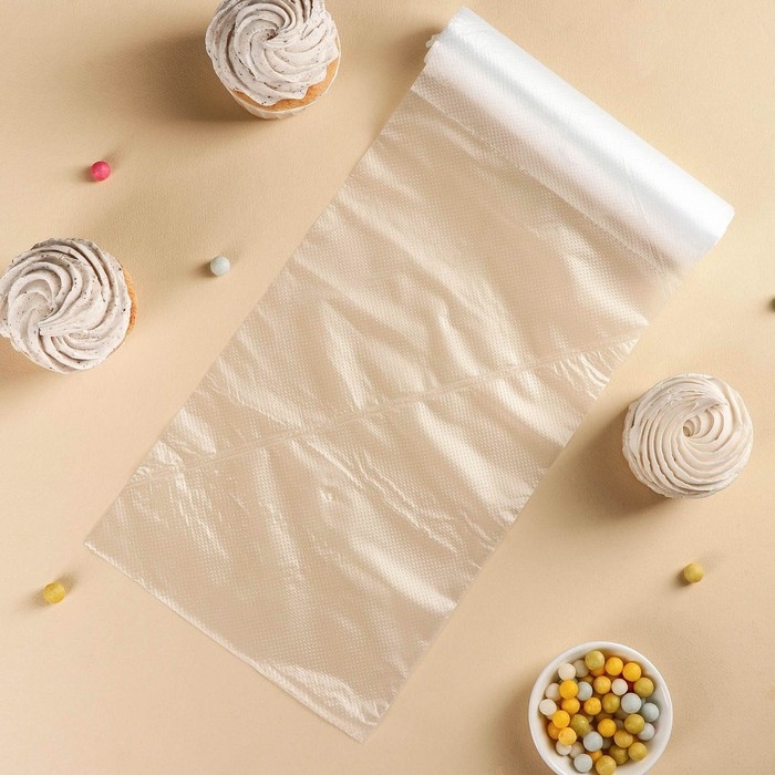 Кондитерские мешки в рулоне одноразовые, 32&times;24,5 см (размер М), 50 шт