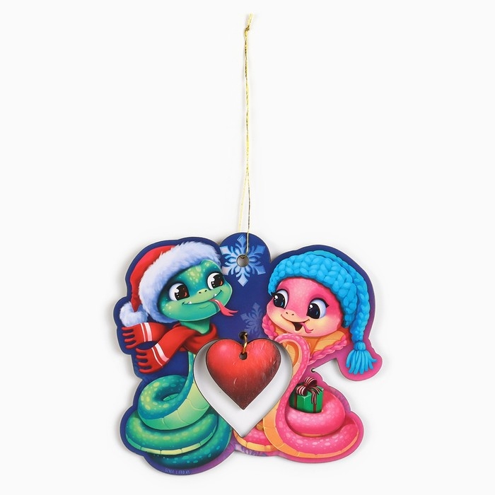 Ёлочная игрушка новогодняя &laquo;Сердечко&raquo;, на Новый год, 8,8 х 9,8 см