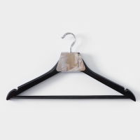 Плечики - вешалки для одежды LaDо́m Bois, 3 шт, с перекладиной, широкие плечики, деревянные сорт А, 44,5&times;1,2&times;23 см