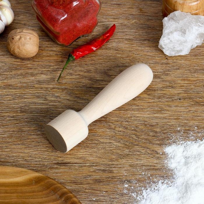 Толкушка бочонок, берёза, 13&times;3,5 см