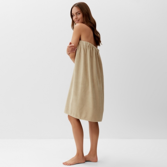 Полотенце Этель, цв. бежевый, жен. парео 75х150 см, 100% полиэстер, 300 г/м2