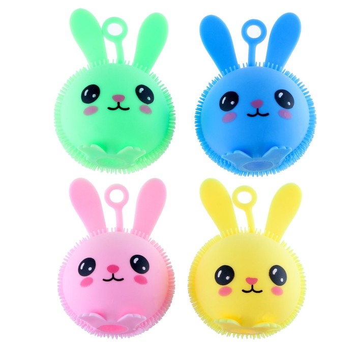 Антистресс сквиш мялка &laquo;Зайчик&raquo;, с воздухом, цвета МИКС, в шоубоксе