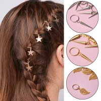 Пирсинг для волос &laquo;Клин&raquo;, 4,1 &times; 1 см, 10 шт, цвет золотистый