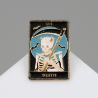Значок &laquo;Таро&raquo; смерть, цветной в золоте