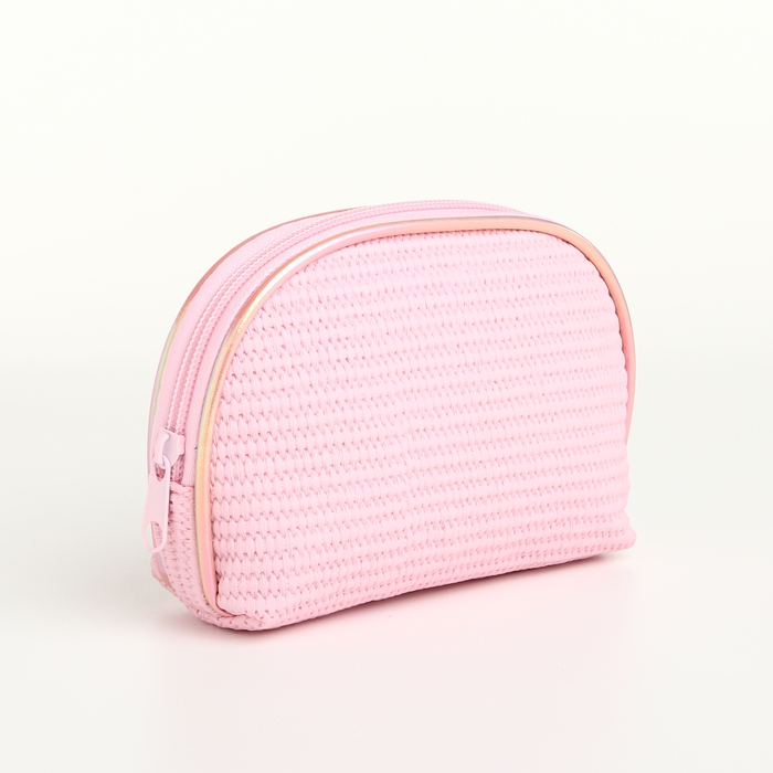 Набор косметичек 2 в 1 на молнии, цвет розовый Набор косметичек 2 в 1 на молнии, цвет розовый