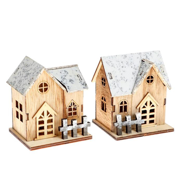 Световой декор настольный &laquo;Домики&raquo; 9,5 см, МИКС