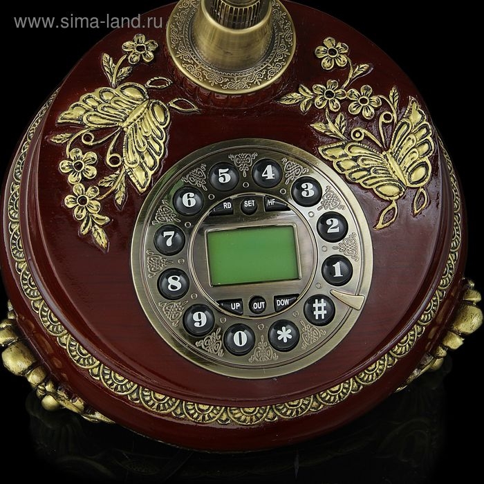 Ретро-телефон Ретро-телефон "Бабочка", 23 х 26 см, коричневый