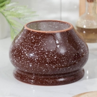 Горшочек традиционный &laquo;Мрамор коричневый&raquo;, 1 л