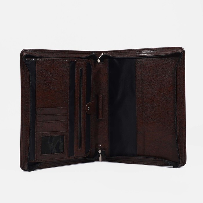 Папка для документов &laquo;Алекс&raquo;, цвет коричневый