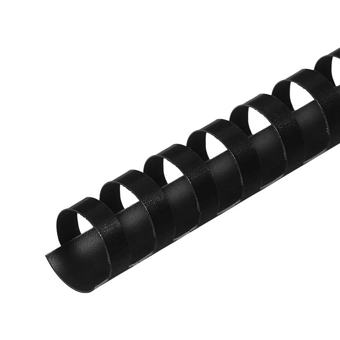 Пружины для переплета пластиковые, d=19мм, 100 штук, сшивают 121-150 листов, черные, BRAUBERG 530924