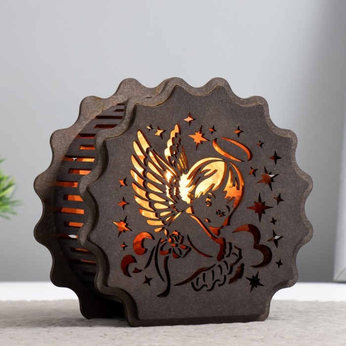 Соляной светильник Соляной светильник "Черепаха" деревянная Е14 15Вт 1,4 кг