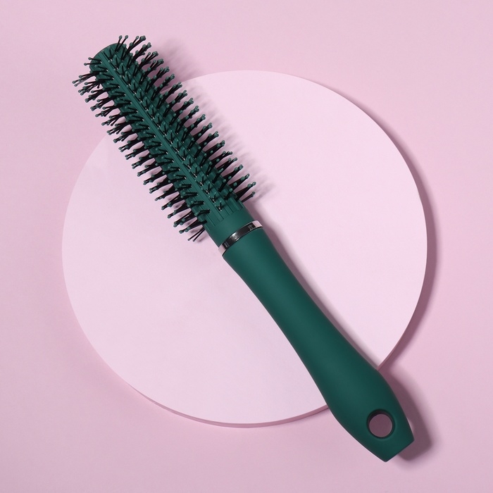 Брашинг, прорезиненная ручка, d = 1,8/4 &times; 22 см, цвет бирюзовый