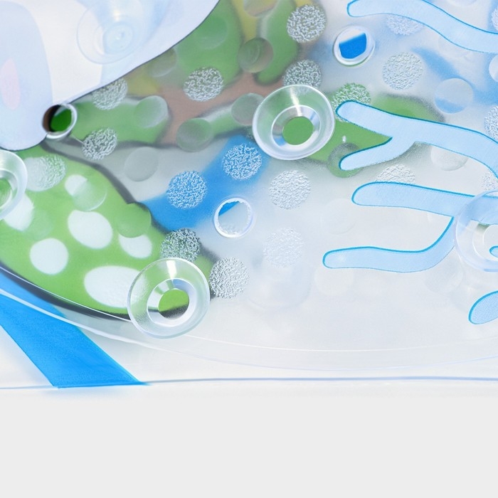 Коврик противоскользящий в ванну на присосках Доляна &laquo;Морские жители&raquo;, 36&times;68 см