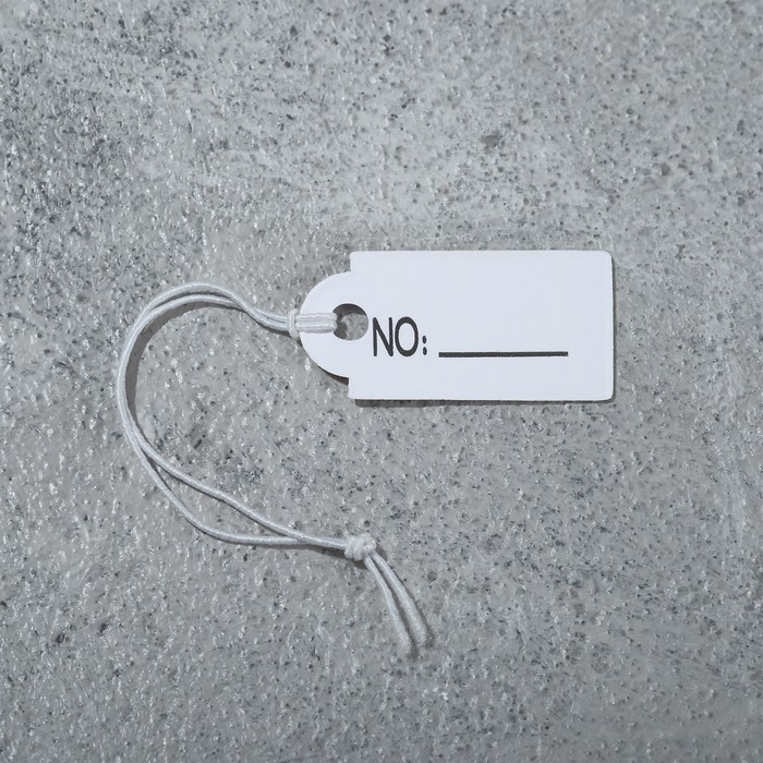 Ценник набор 100шт, 1,3&times;2,5, цвет бело-золотой