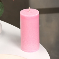 Свеча-цилиндр гладкая, 5х10 см, малиновая, 6 ч Свеча-цилиндр гладкая, 5х10 см, малиновая, 6 ч