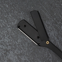 Опасная бритва, шаветт, без лезвия, 13,3 &times; 21 &times; 2,8 см, стальная, цвет чёрный