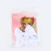 Бант для волос белый школьный &laquo;Самой милой&raquo; на резинке, 11 х 13 см