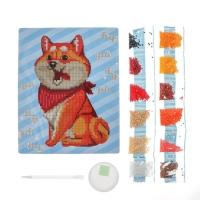 Алмазная мозаика с частичным заполнением для детей &laquo;Пушистая собачка&raquo;, 20 х 25 см