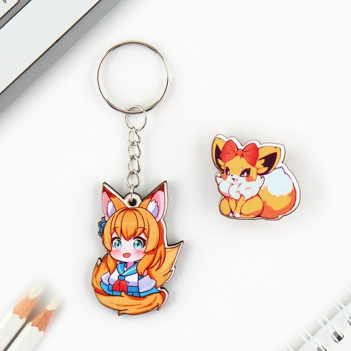 Брелок для ключей со значком &laquo;Ты няшка&raquo;, аниме