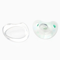 Набор: Соска - пустышка с держателем &laquo;Птички&raquo;, ортодонтическая, +6 мес, цвет зеленый